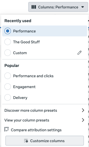 Customize Columns